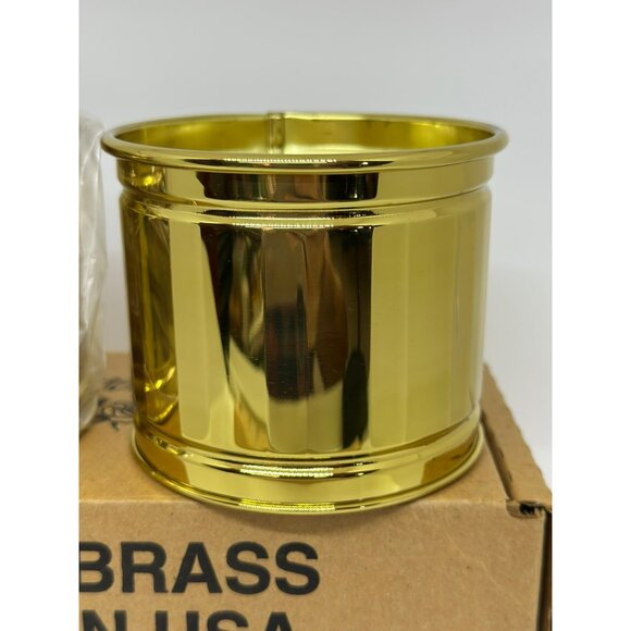VTG Home Interiors Solid Bristol Brass & Copper 3.25" Decorative Container Pot - Picture 2 of 8